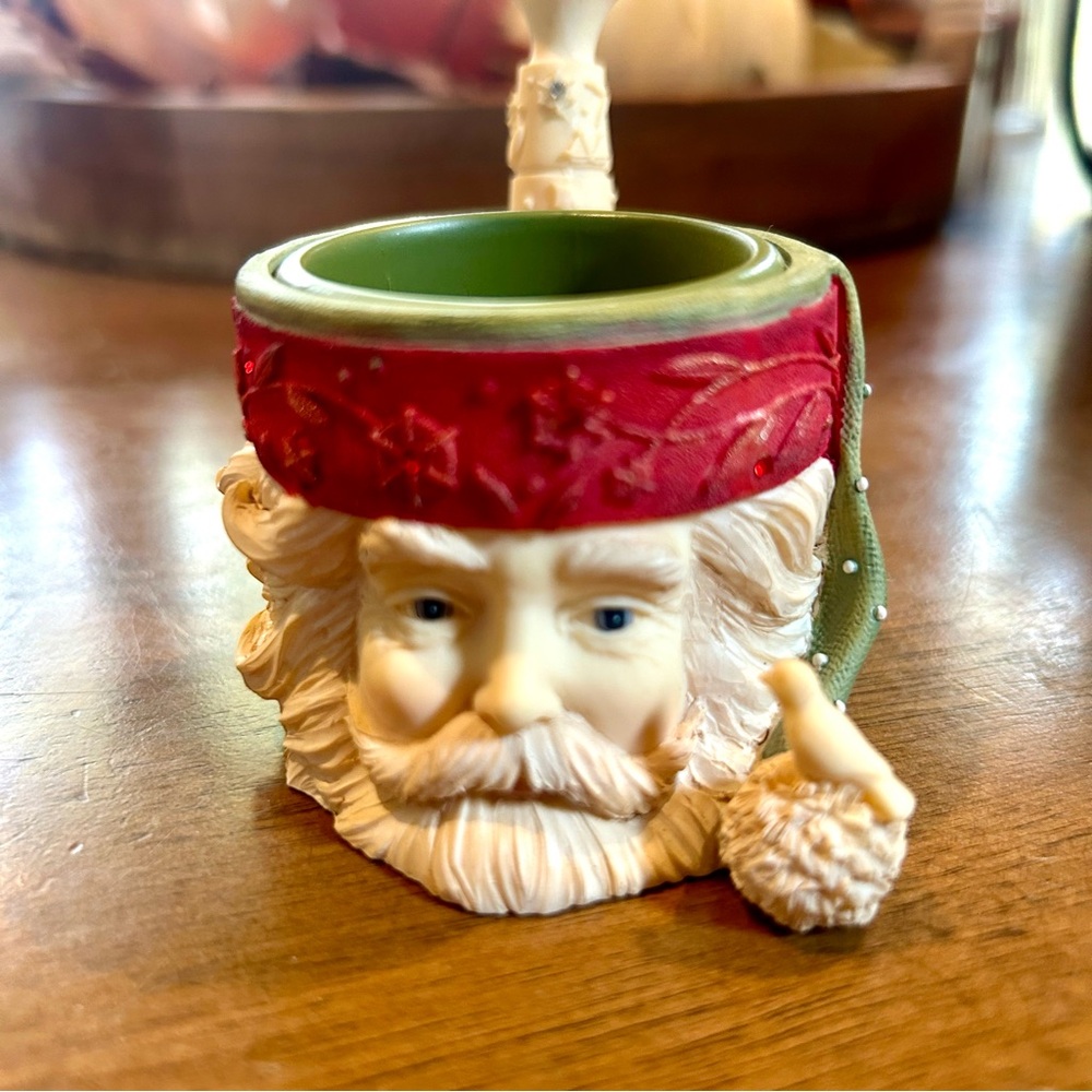 Enesco Festive Santa Tealight Holder Vintage